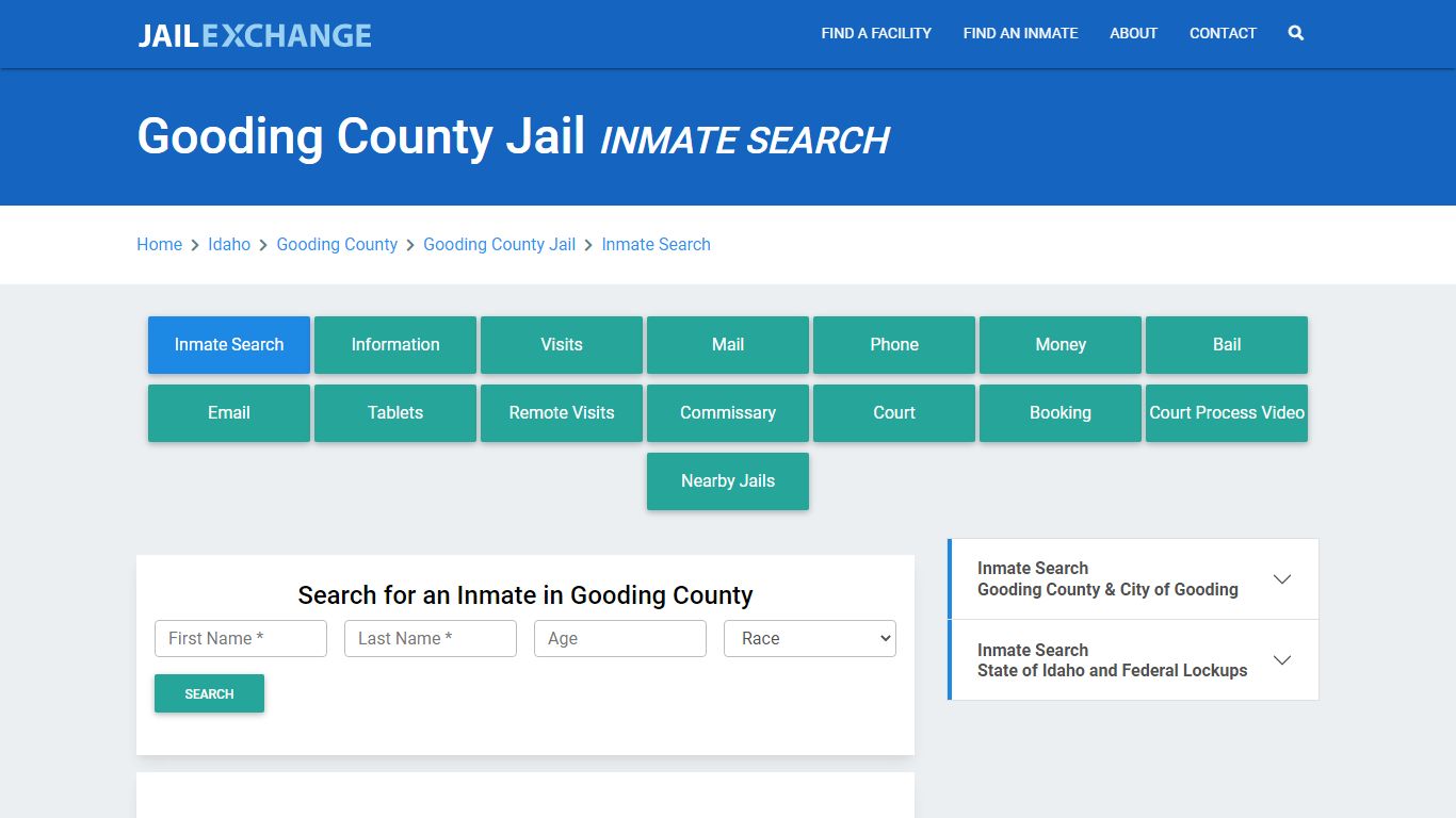 Gooding County Jail, ID Inmate Search: Roster & Mugshots