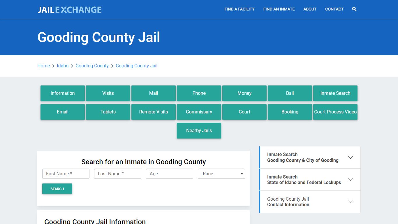 Gooding County Jail Roster Lookup, ID, Inmate Search